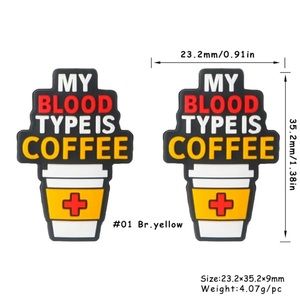 Coffee Cup Focal Silicone Beads